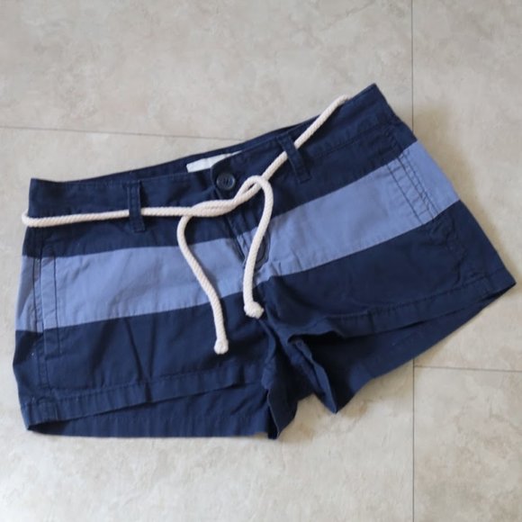 3/$15 OLD NAVY Nautical Colorblock Striped Cotton Shorts - Size 2 - Picture 1 of 16